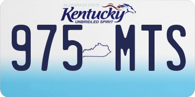 KY license plate 975MTS