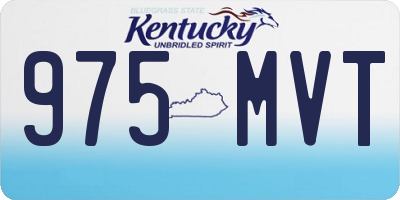 KY license plate 975MVT