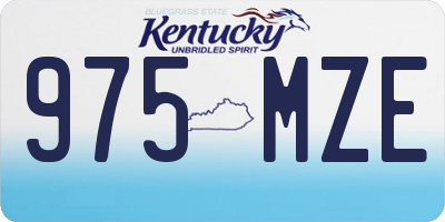 KY license plate 975MZE