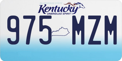 KY license plate 975MZM