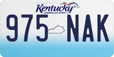 KY license plate 975NAK