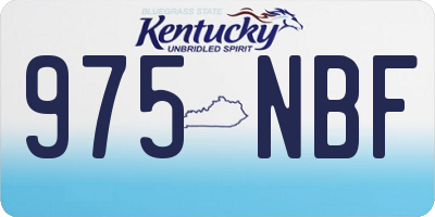 KY license plate 975NBF