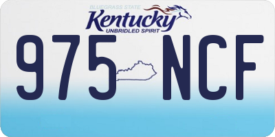 KY license plate 975NCF
