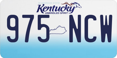 KY license plate 975NCW