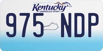 KY license plate 975NDP
