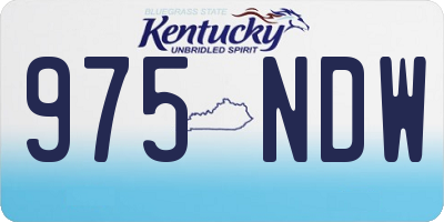 KY license plate 975NDW