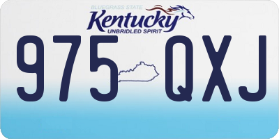 KY license plate 975QXJ