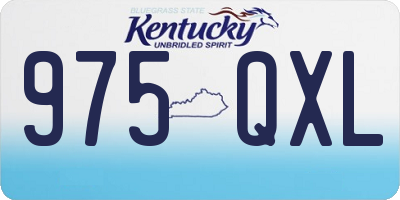 KY license plate 975QXL
