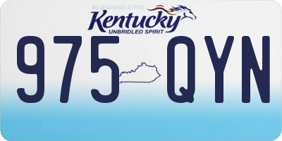 KY license plate 975QYN