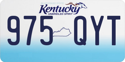 KY license plate 975QYT