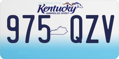 KY license plate 975QZV