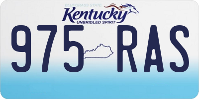 KY license plate 975RAS