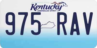 KY license plate 975RAV