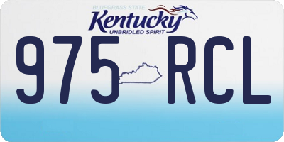 KY license plate 975RCL