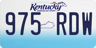 KY license plate 975RDW