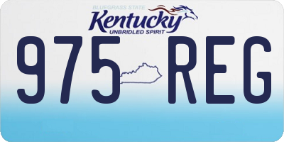 KY license plate 975REG
