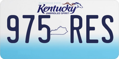 KY license plate 975RES