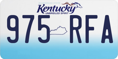 KY license plate 975RFA