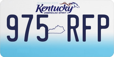 KY license plate 975RFP
