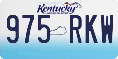 KY license plate 975RKW