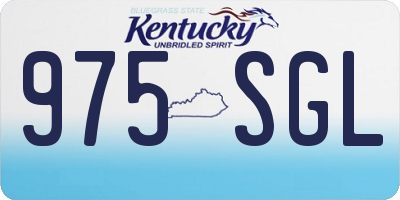 KY license plate 975SGL