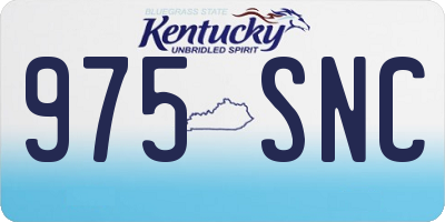 KY license plate 975SNC