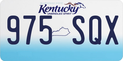 KY license plate 975SQX