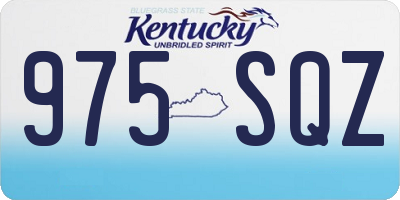 KY license plate 975SQZ