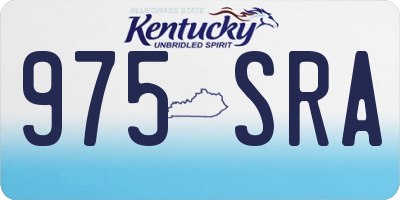 KY license plate 975SRA