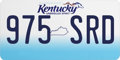 KY license plate 975SRD
