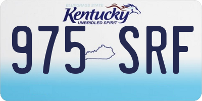 KY license plate 975SRF