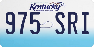 KY license plate 975SRI
