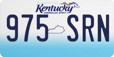 KY license plate 975SRN