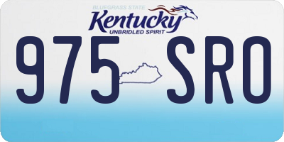 KY license plate 975SRO