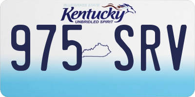 KY license plate 975SRV