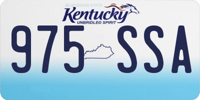 KY license plate 975SSA
