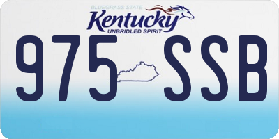 KY license plate 975SSB