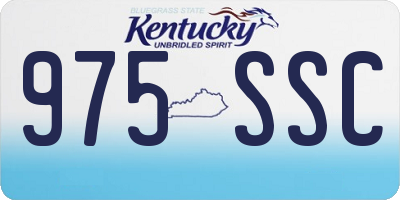KY license plate 975SSC