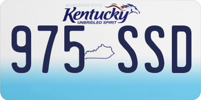 KY license plate 975SSD
