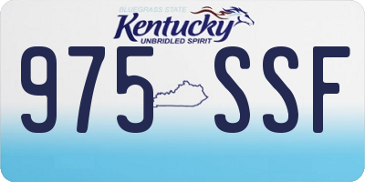 KY license plate 975SSF