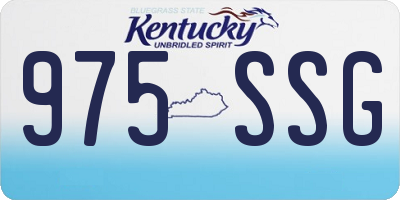 KY license plate 975SSG