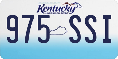 KY license plate 975SSI