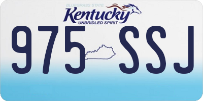 KY license plate 975SSJ