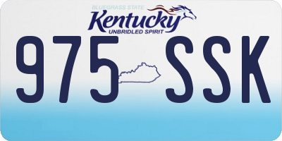 KY license plate 975SSK