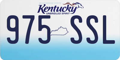 KY license plate 975SSL