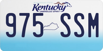 KY license plate 975SSM