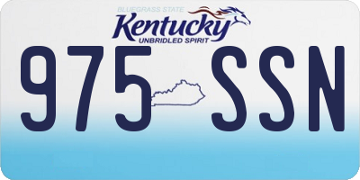 KY license plate 975SSN