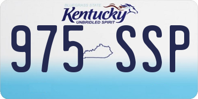 KY license plate 975SSP