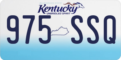 KY license plate 975SSQ
