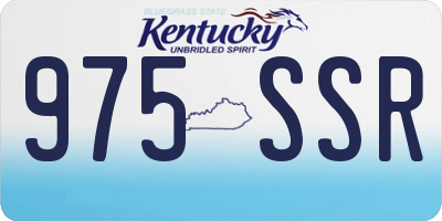 KY license plate 975SSR